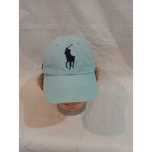 Polo Ralph Lauren Light Blue Cotton Baseball Cap with Pony Logo and Number 3